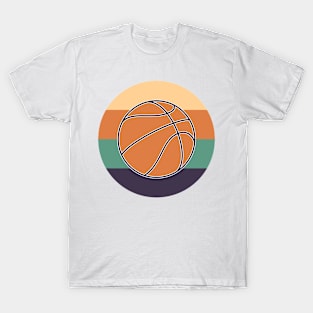 Basketball Ball in Retro Colors T-Shirt